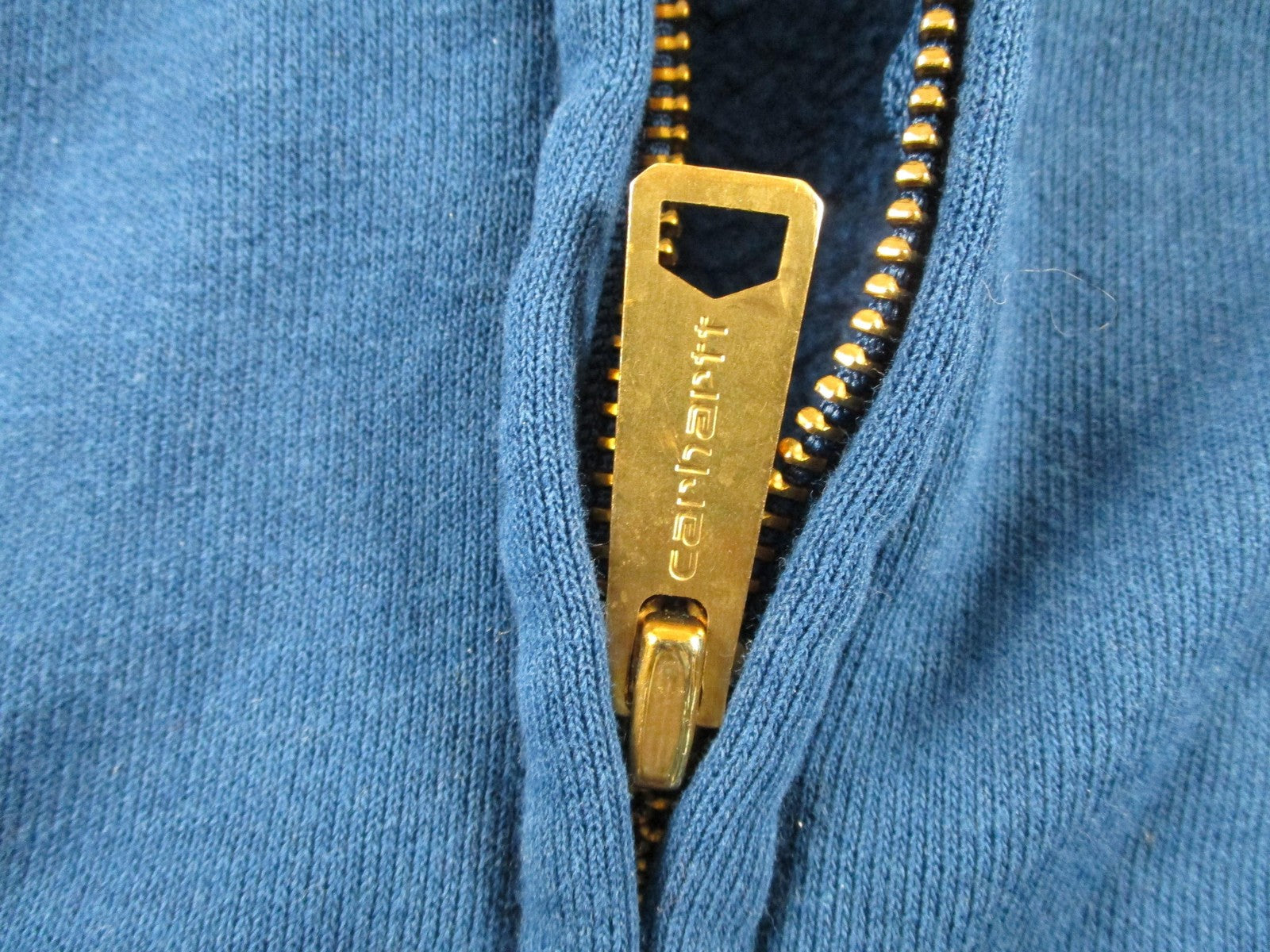 Carhartt Sweatshirt Mens 2XL Blue Full Zip Fleece Original Fit Logo Workwear5