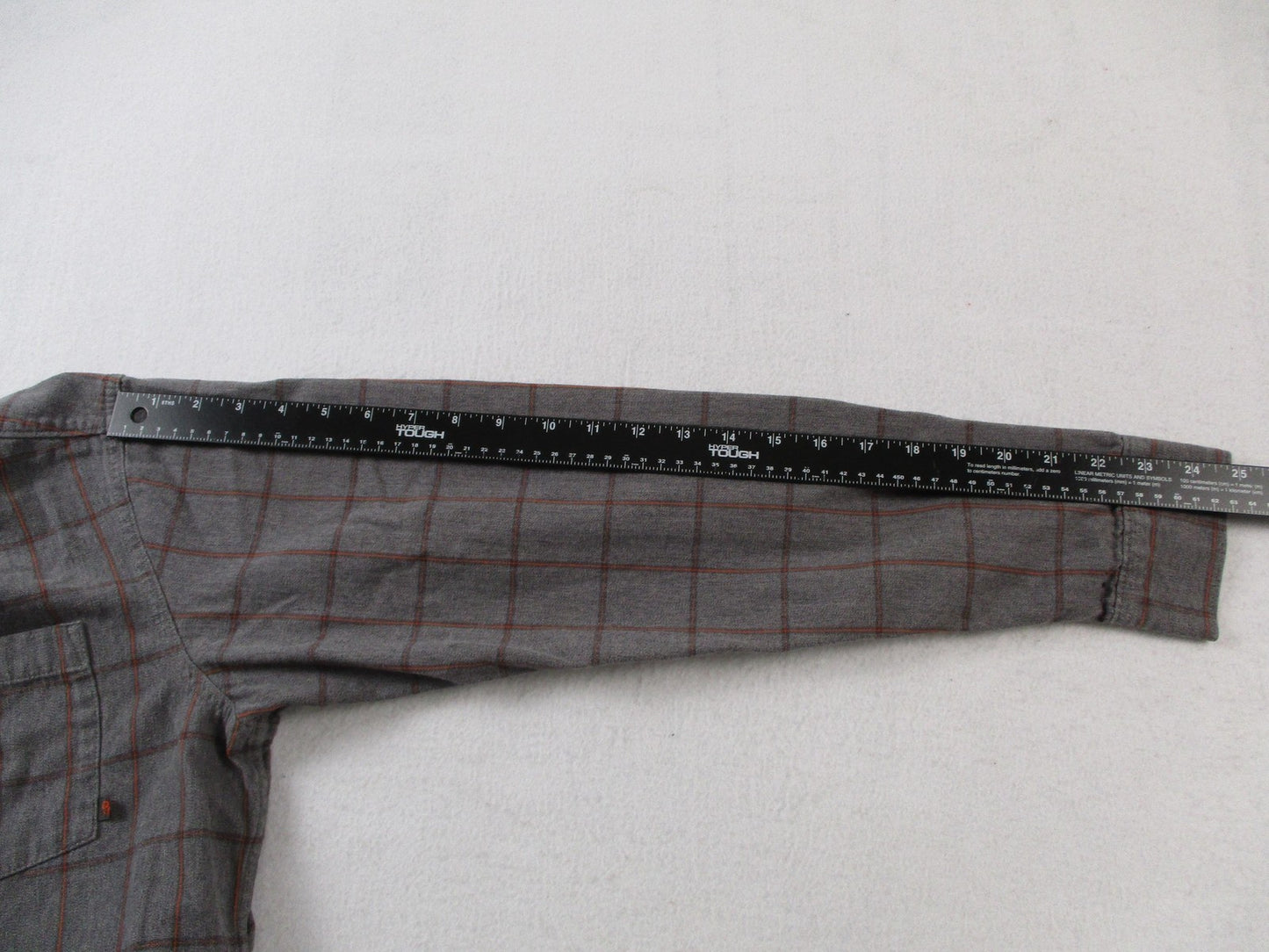 Mountain Hardwear Shirt Mens Med Gray Plaid Flannel Long Sleeve Button Up 160610