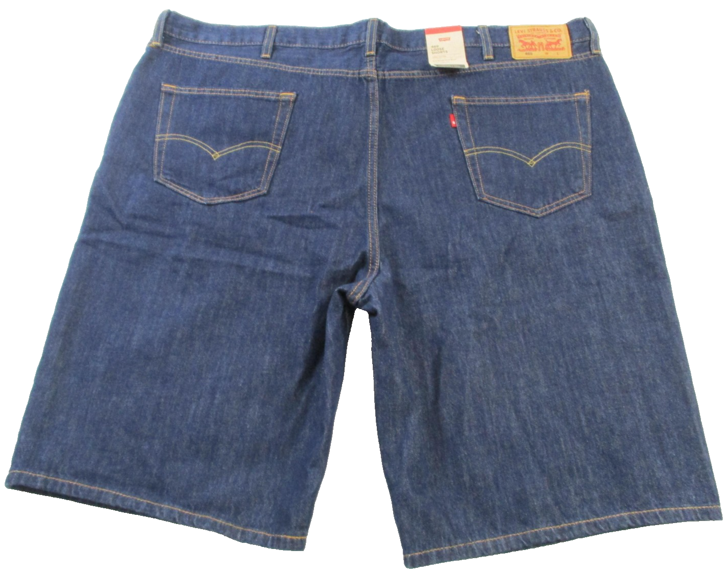 Levi's 469 Loose Shorts Mens 48 Blue Dark Wash Denim 9 Inseam Relaxed Fit 14191
