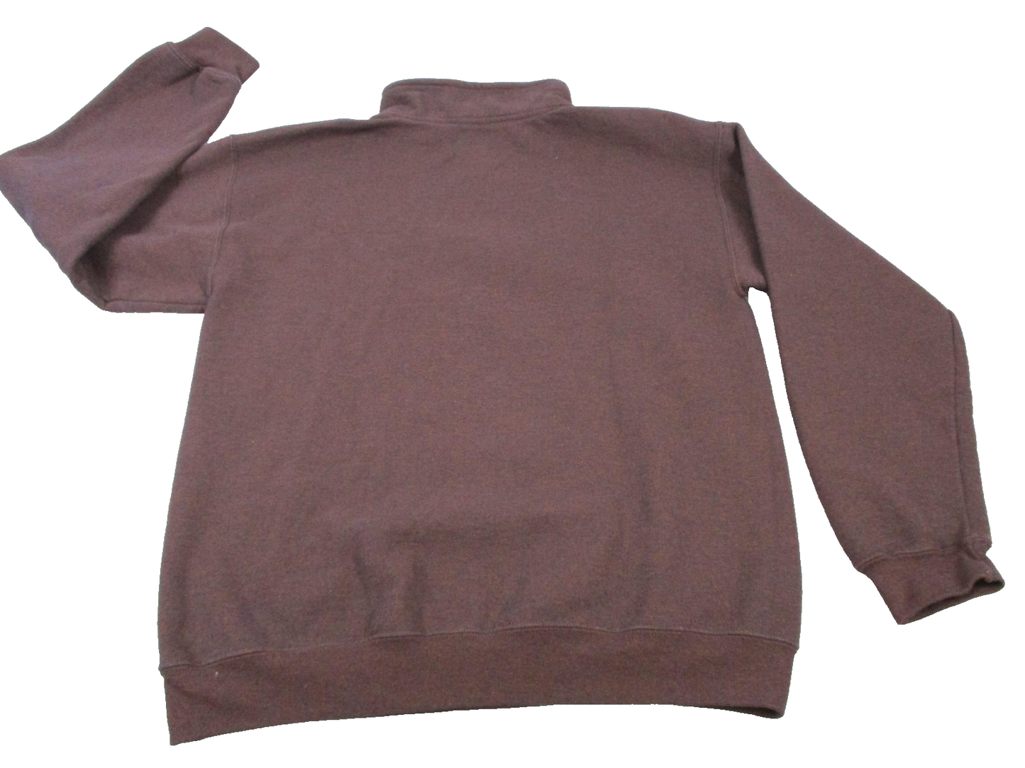 Mossy Oak Sweatshirt Mens Medium Brown 1/4 Zip Pullover Logo Fleece Hunting 12221