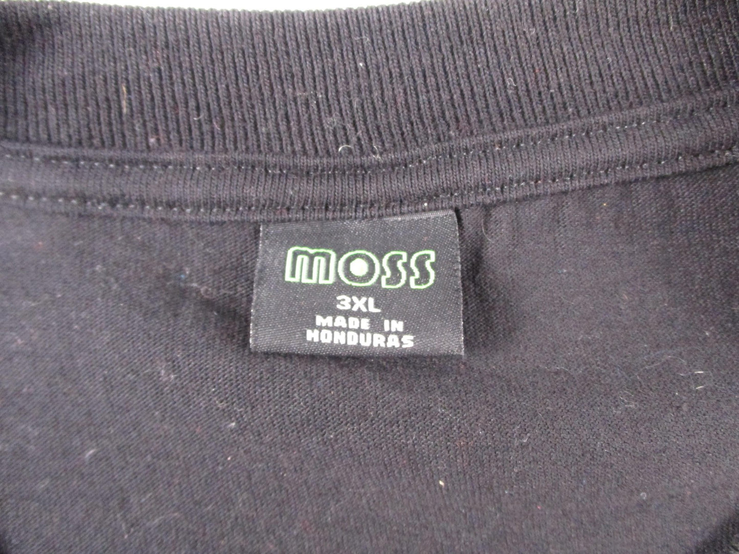 Moss Shirt Mens 3XL Black Silver Glitter Smoking Gun Graphic Tee Oversized2