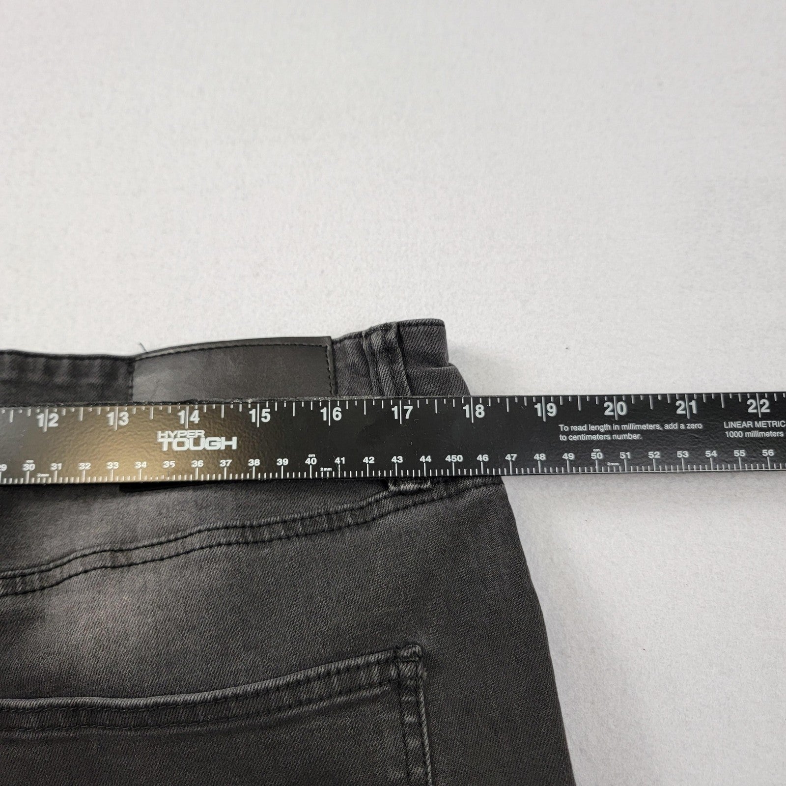 rue21 Jeans Mens 36x32 Black Skinny Supreme Moto Distressed Ripped Stretch 11935