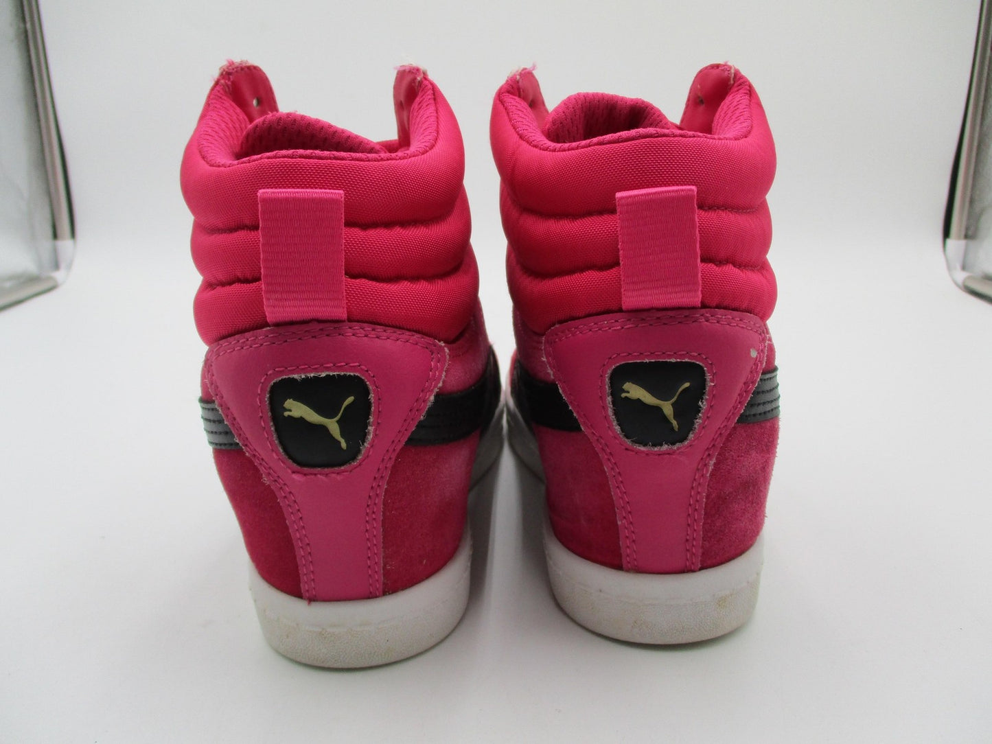 Puma Sportlifestyle Shoes Womens Size 8.5 Pink Suede High Top Wedge 356049-033