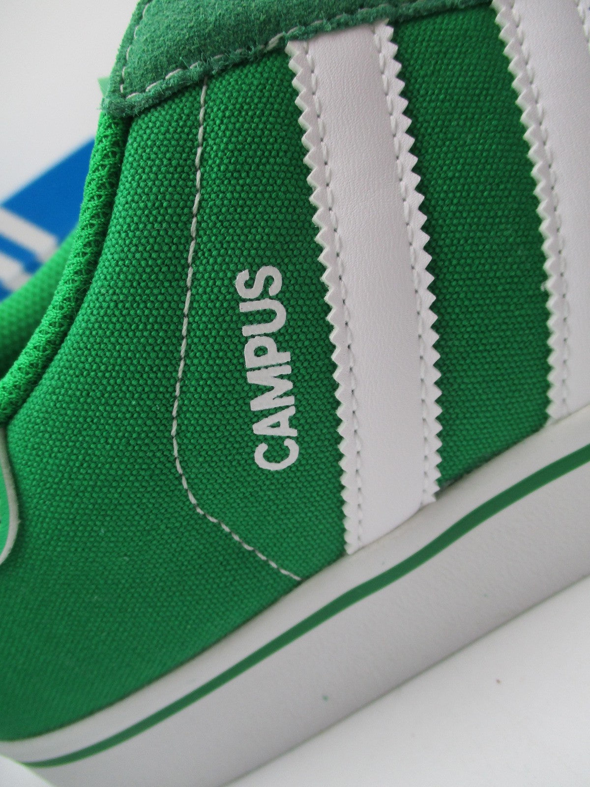 Adidas Campus Vulc Shoes Mens Size 9.5 Green White Originals Skate Suede JQ00525