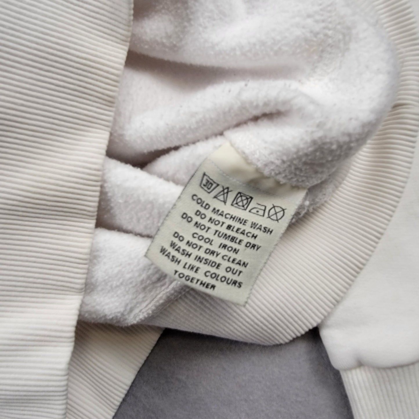 SuperDry Orange Label Hoodie White Sz S