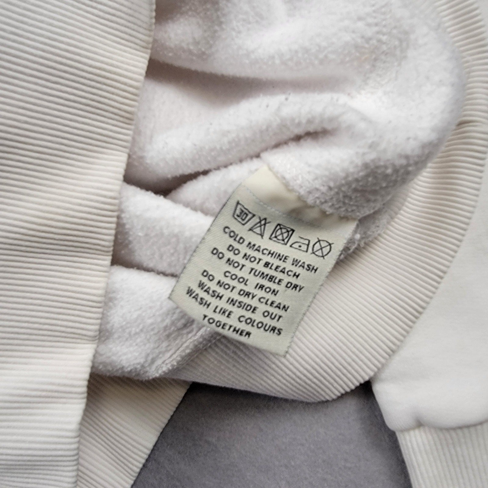 SuperDry Orange Label Hoodie White Sz S