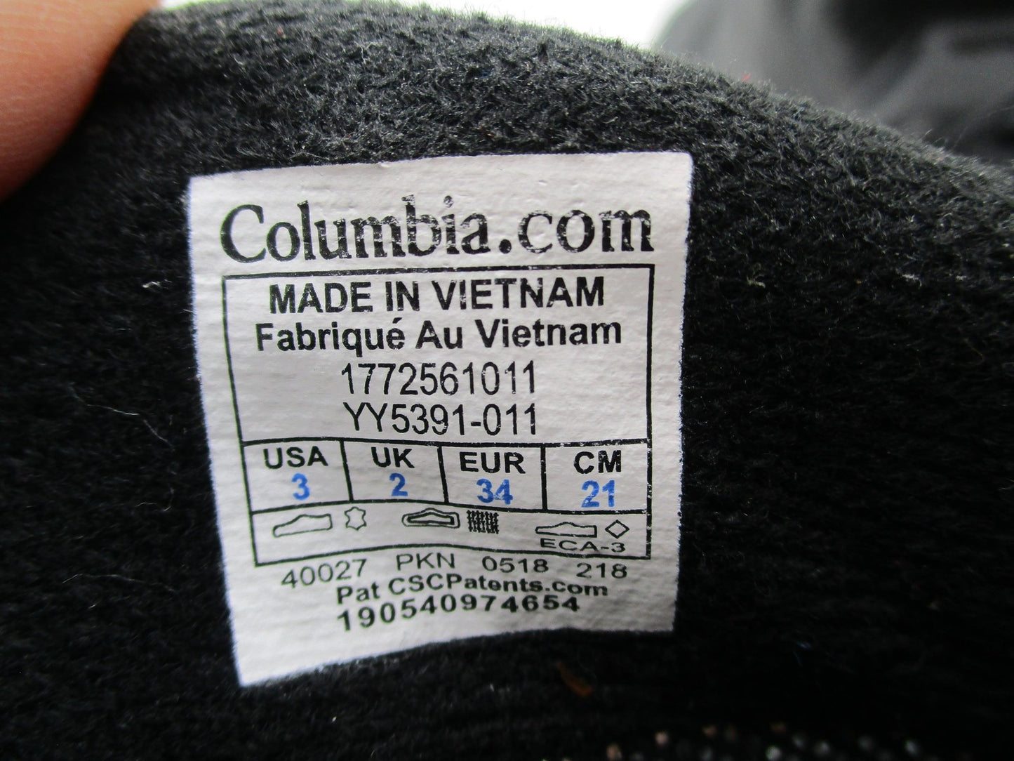 Columbia Omni-Heat Snow Boots Kids Size 3 Black Waterproof Insulated 177256101122