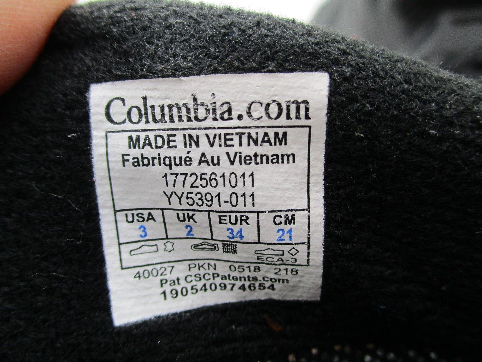Columbia Omni-Heat Snow Boots Kids Size 3 Black Waterproof Insulated 177256101122