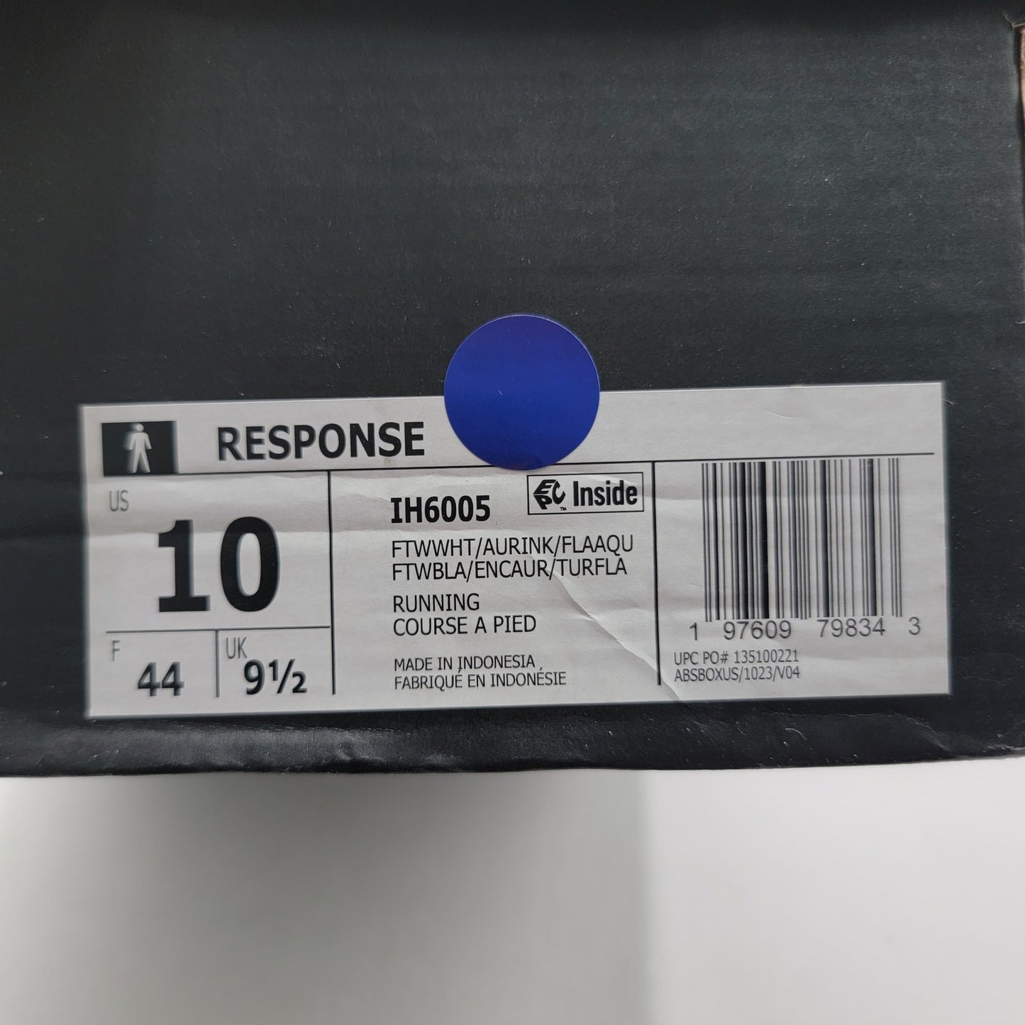 Adidas Response 'White Aurora Ink' Men's Size 10 NIB9
