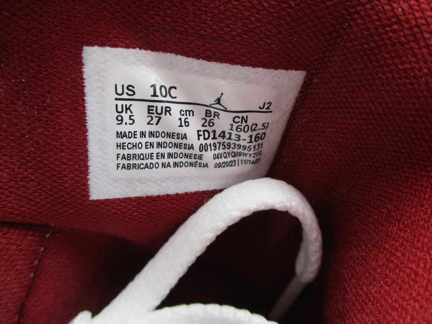 Air Jordan 1 Retro High OG TD 'Artisanal Red' Boys Size 10C FD1413-160 New w Box12
