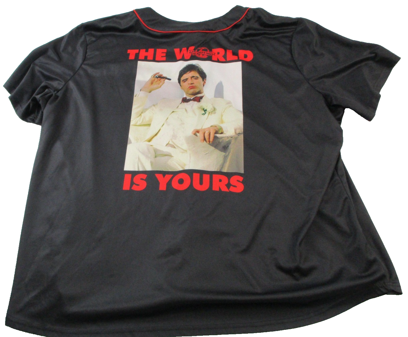 Scarface Shirt Mens 5X Black Baseball Button Up Graphic The World Is Yours 14871