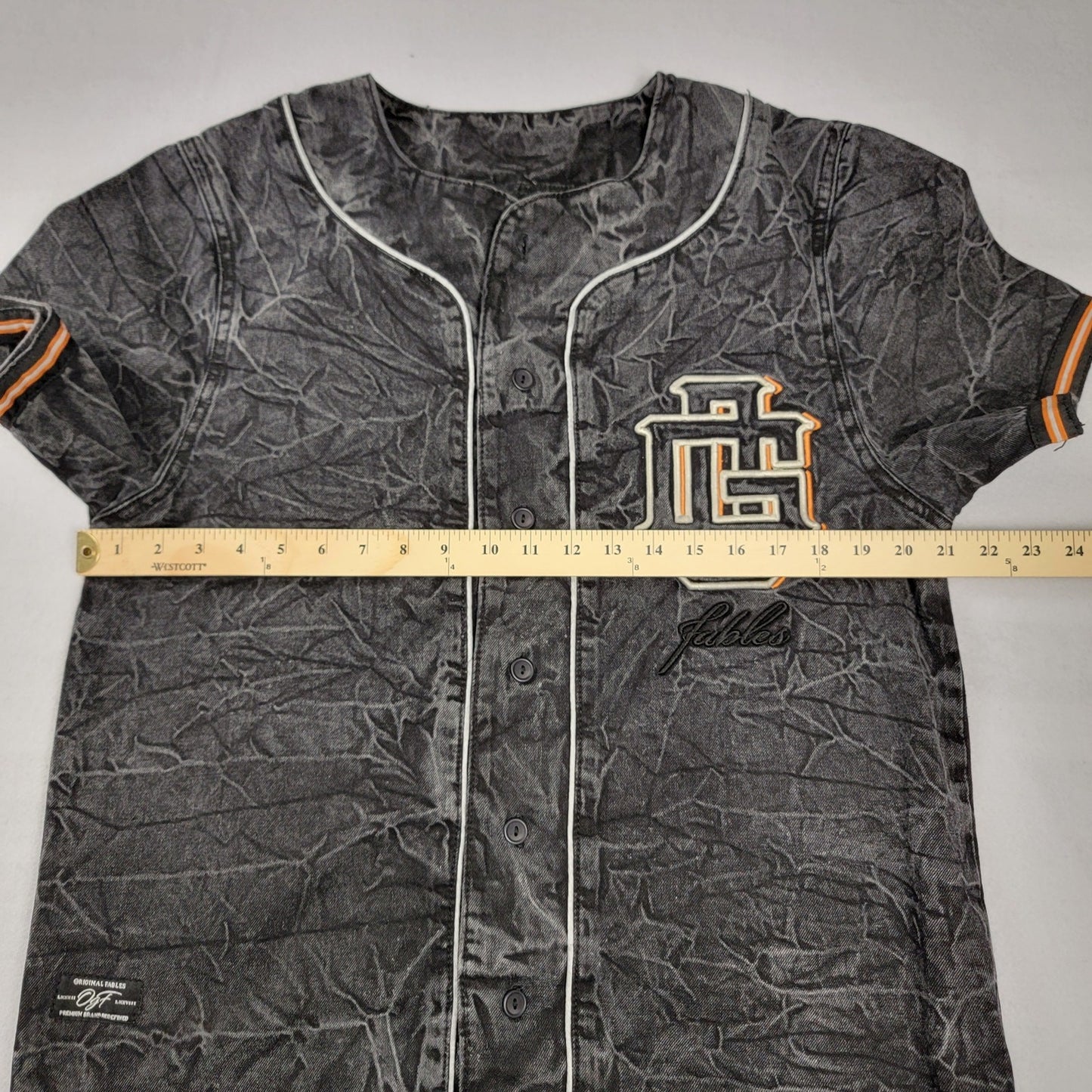 Original Fables Denim Short Sleeve Shirt Black Sz M