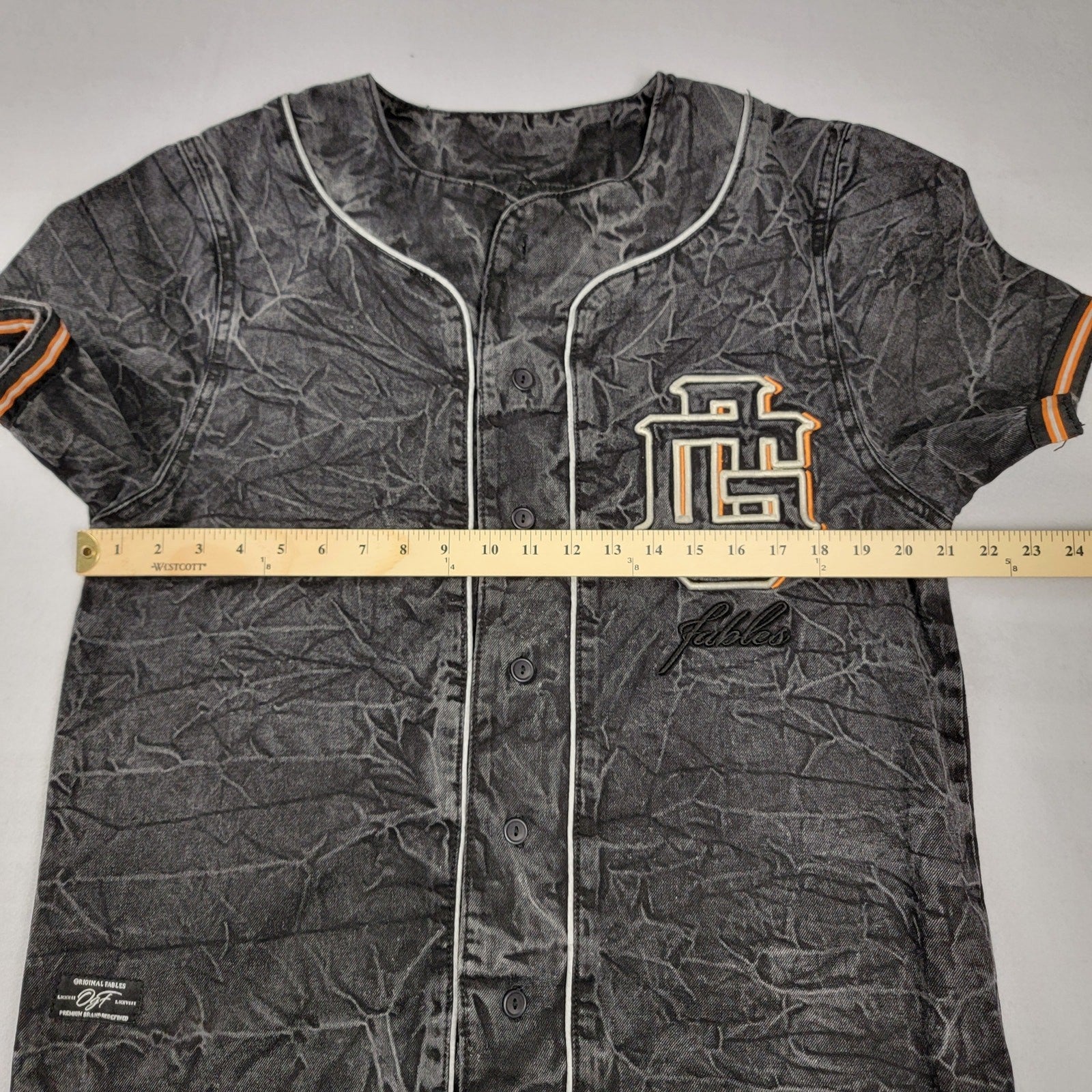 Original Fables Denim Short Sleeve Shirt Black Sz M