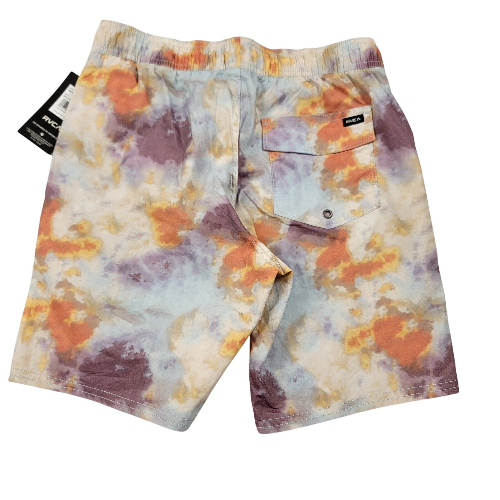 RVCA Arch Elastic Boardshorts TieDye PHPO 16" Short Length Size L NWT Surf1