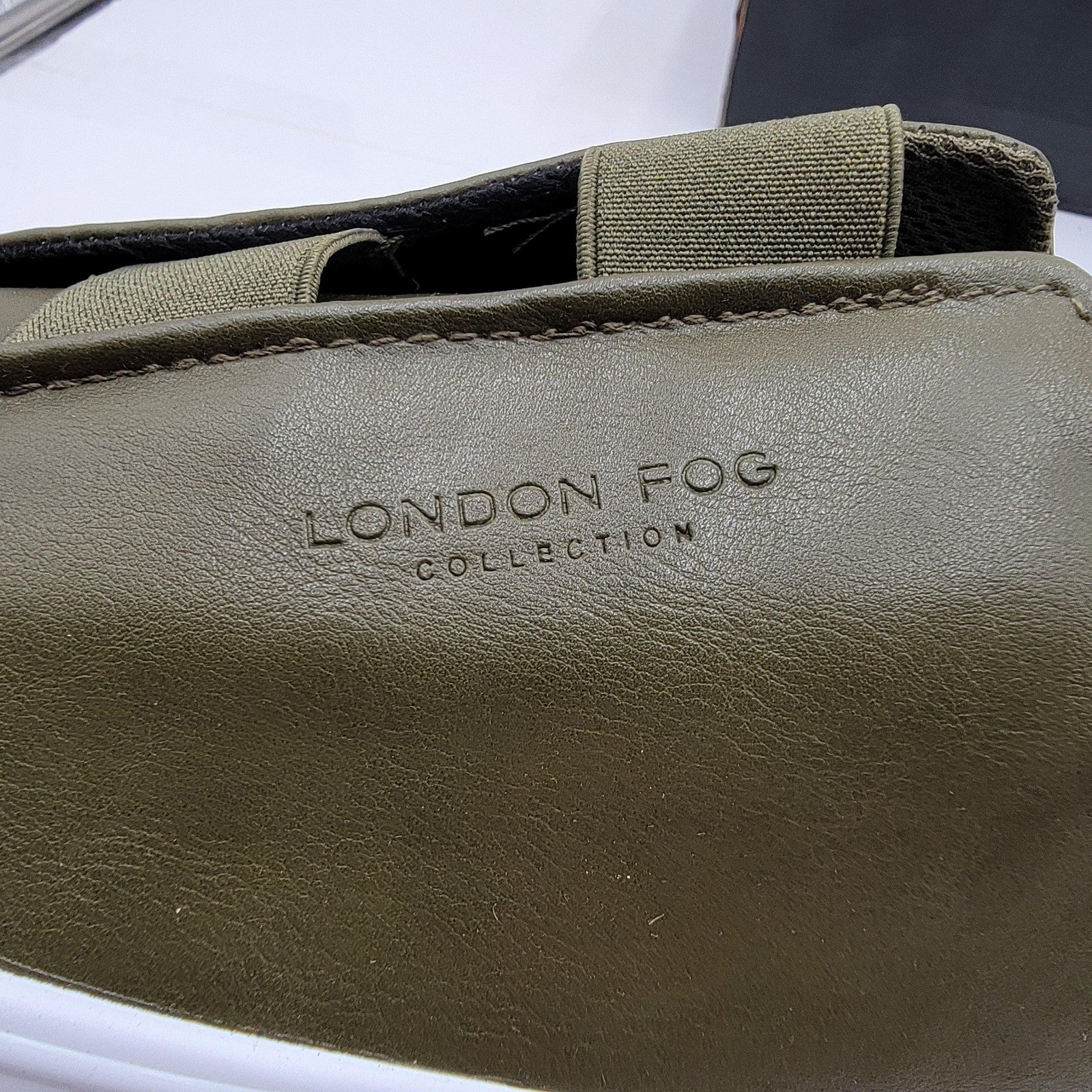 London Fog Shoes Mens Size 10 Dark Olive Francis Memory Foam Slip On Comfort8