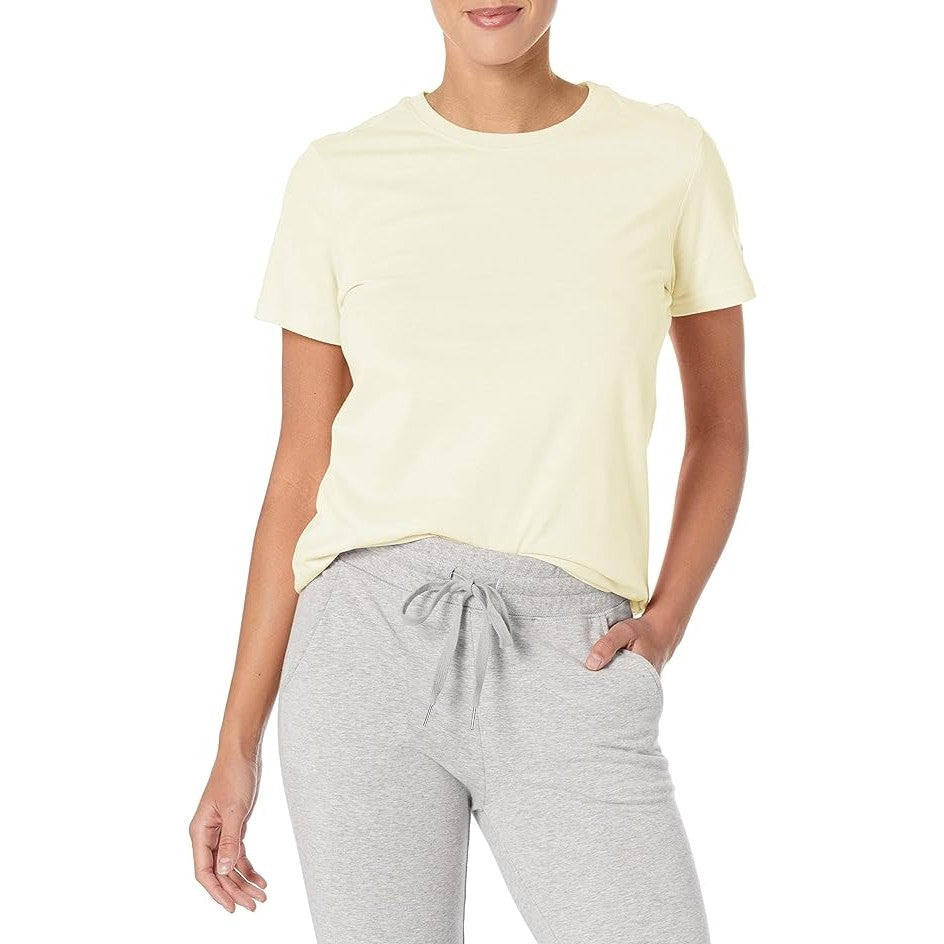 Russell Athletic Women's Solid Basic Short Sleeve Tee Vintage White Sz XS0