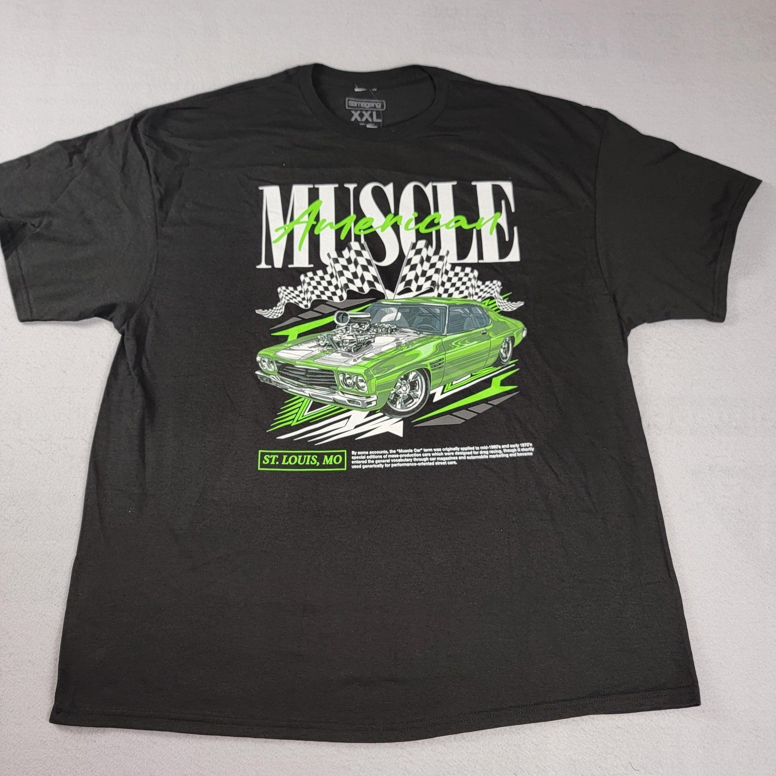 2 Pk Bundle Hanes Snake Eyes + American Muscle Graphic Tee Mens 2XL Black