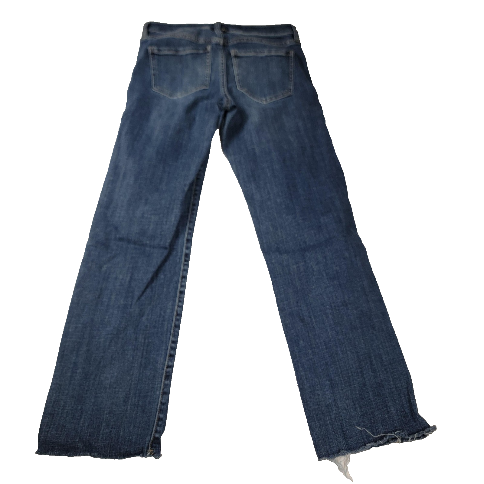 Liverpool Jeans Wmns 6 Blue Straight Leg EcoLogical Findley Denim Distress