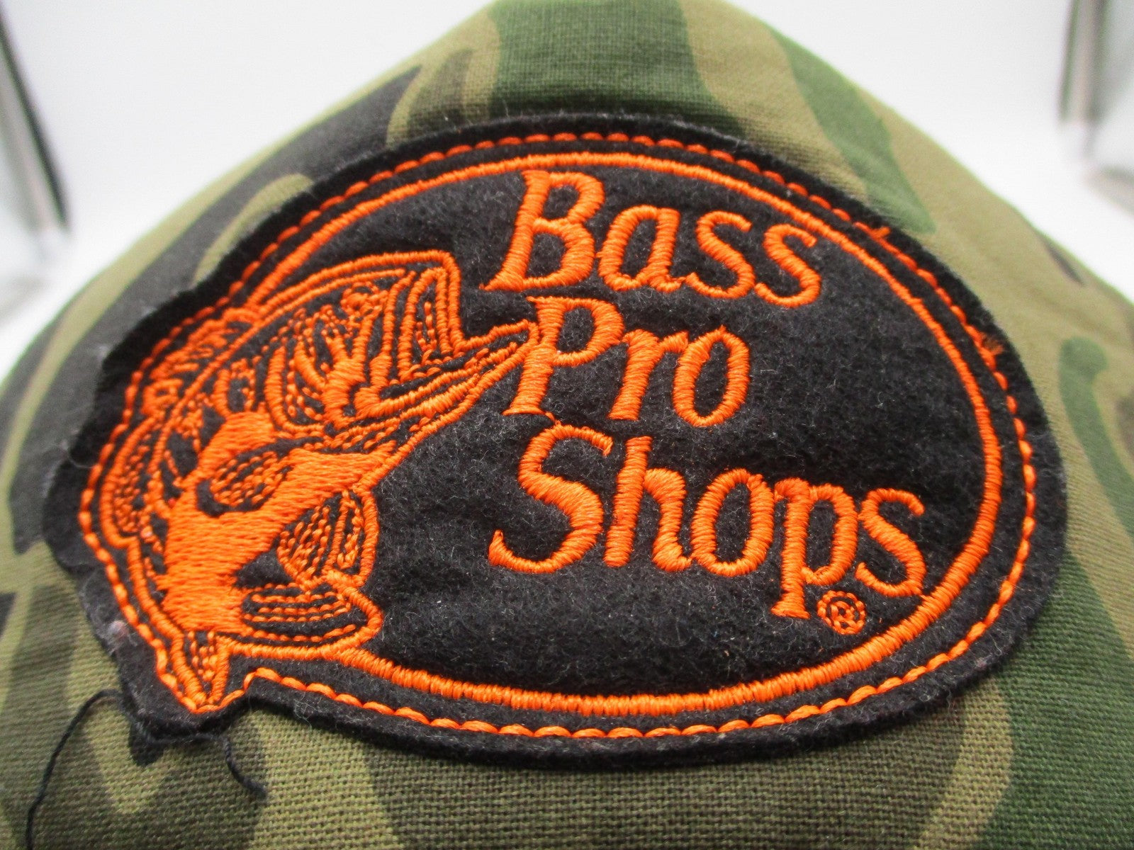 Bass Pro Shops Hat Cap Snap Back One Size Green Camo Trucker Mesh Patch Mens3