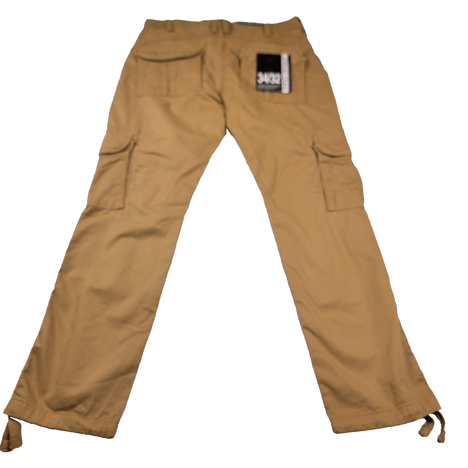 Jordan Craig Cargo Pants Mens 34x32 Khaki Tan Utility Pockets Drawcord Hem