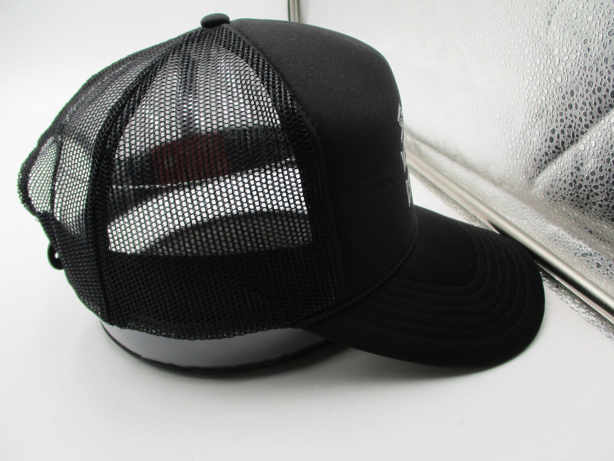 LRG Streetwear Is Dead Hat Cap Snap Back Mens One Size Black Mesh Trucker Foam8