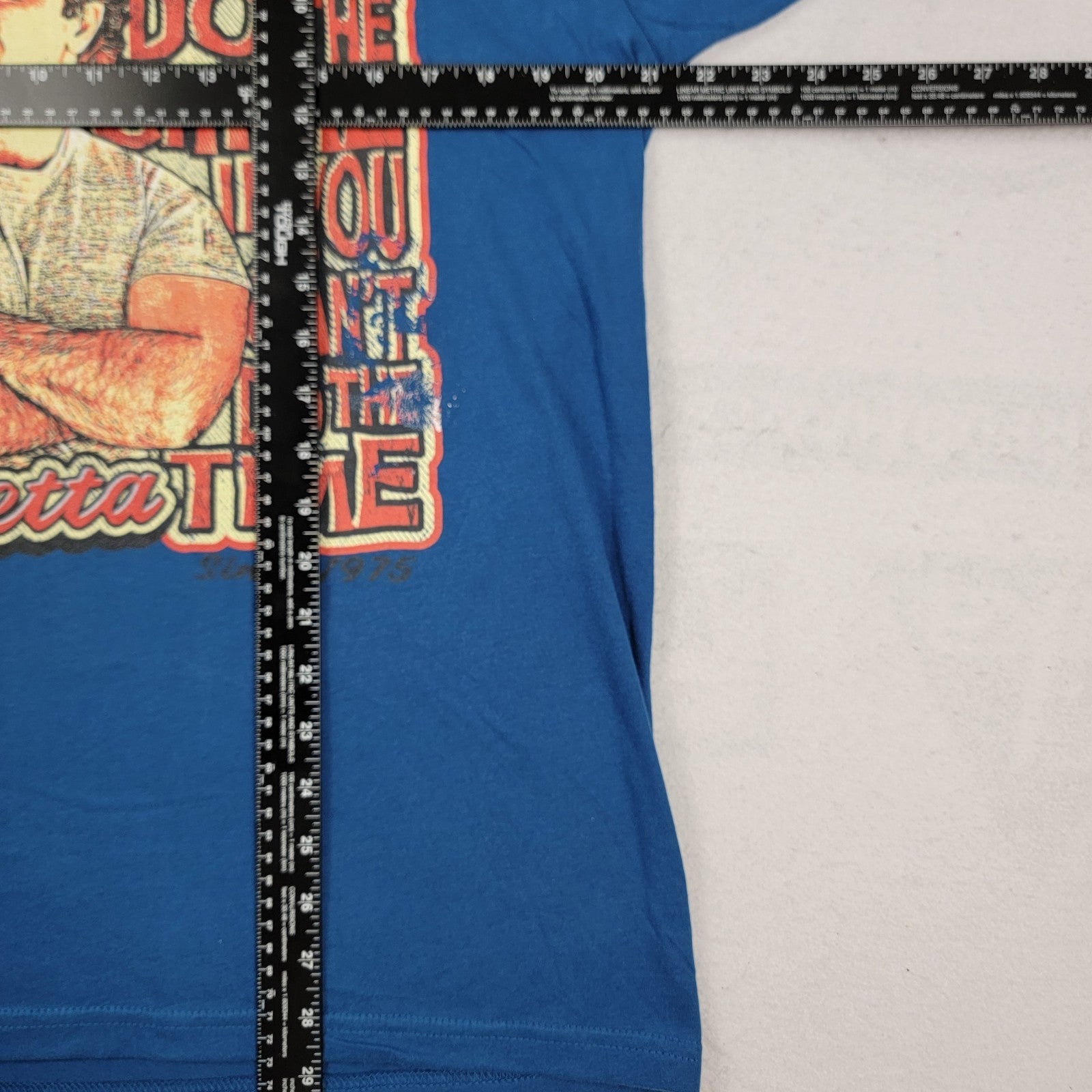 Vintage Baretta TV Show Graphic Tee Don’t Do The Crime Quote Blue Sz L