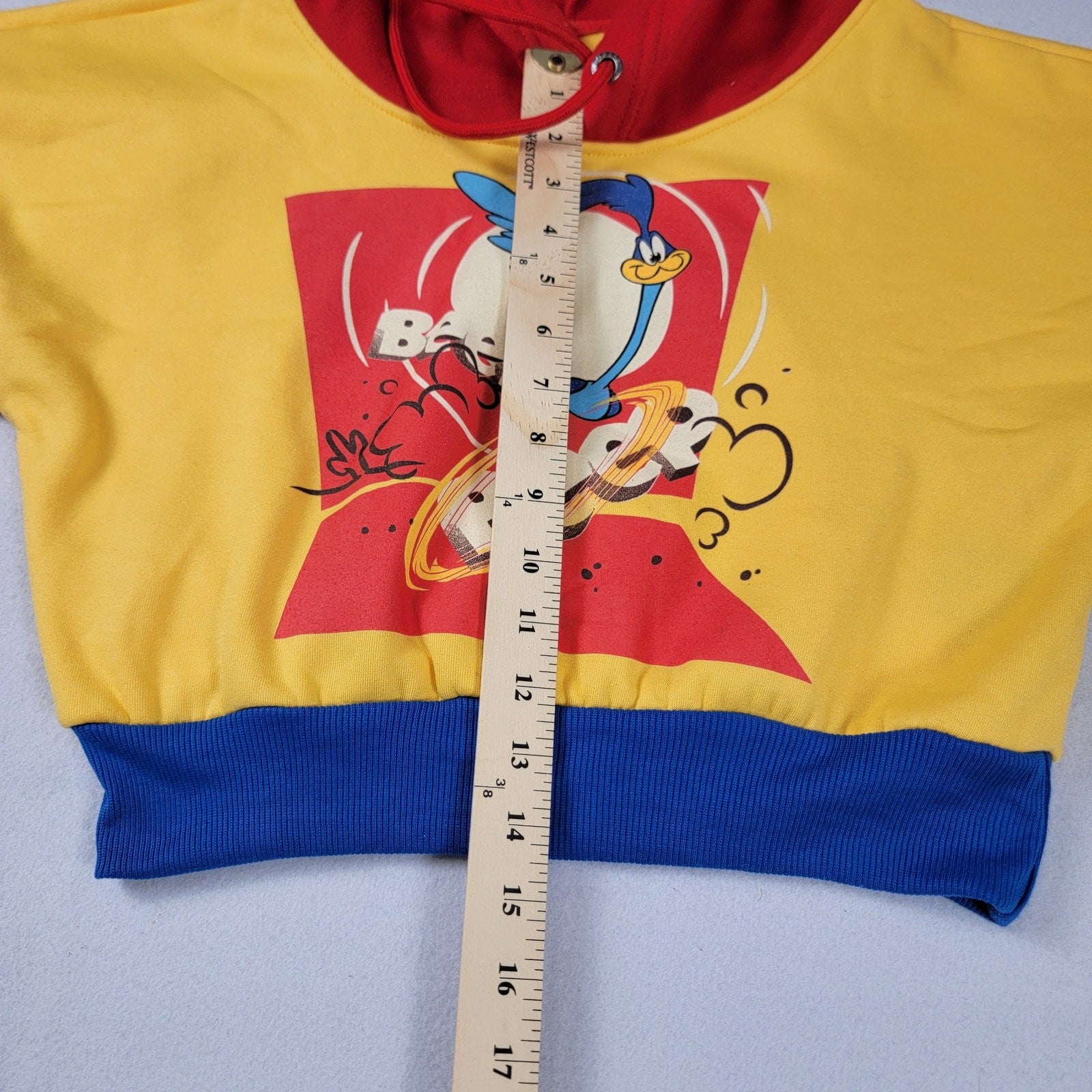 Members Only Loony Tunes Crop Top Hoodie Womens Sz S
