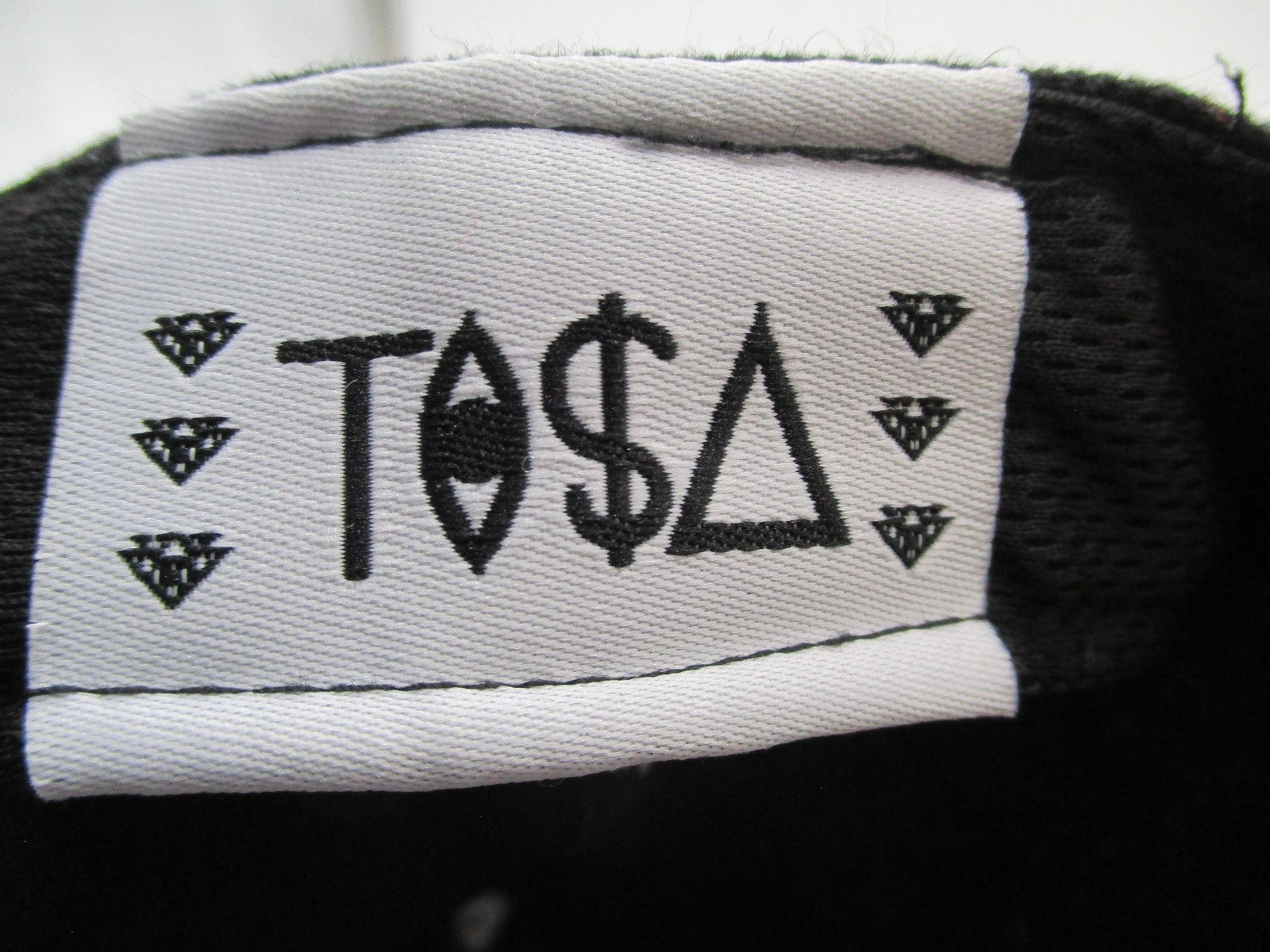 TI$A Hat Cap Fitted Mens 7 1/4 Black Red TISA Vizion TO$A Logo Streetwear11