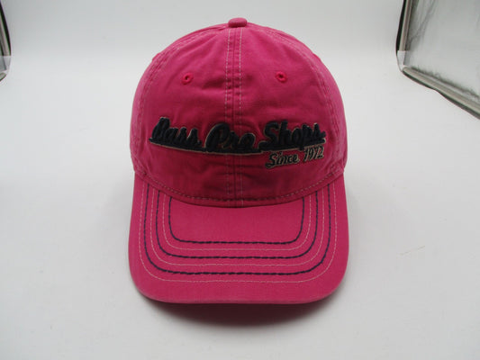 Bass Pro Shops Hat Cap Strap Back Mens One Size Pink Gone Fishing Baseball Logo0