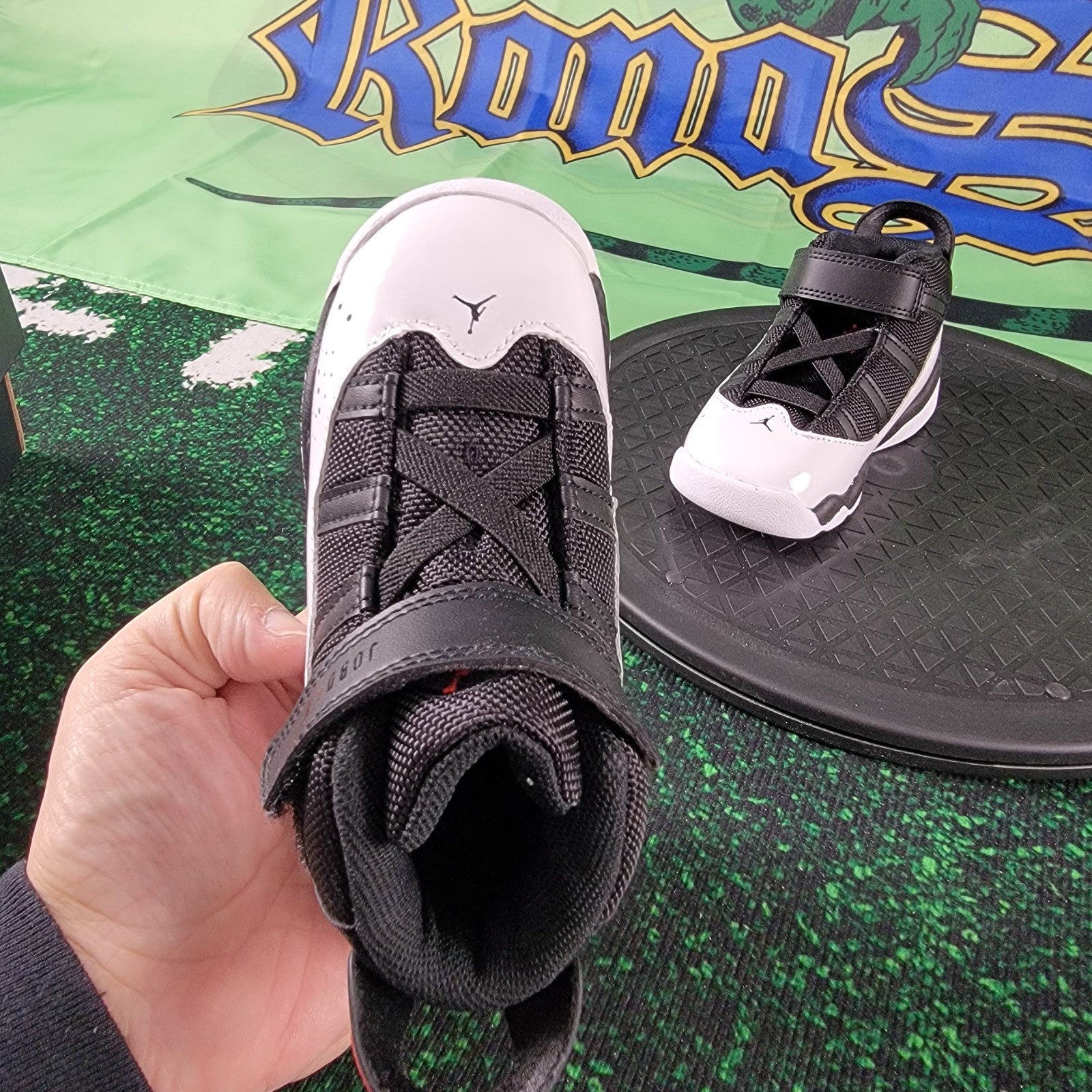 Nike Jordan 6 Rings TD Baby Toddler Shoes 8C Black Red White Infant Sneakers6