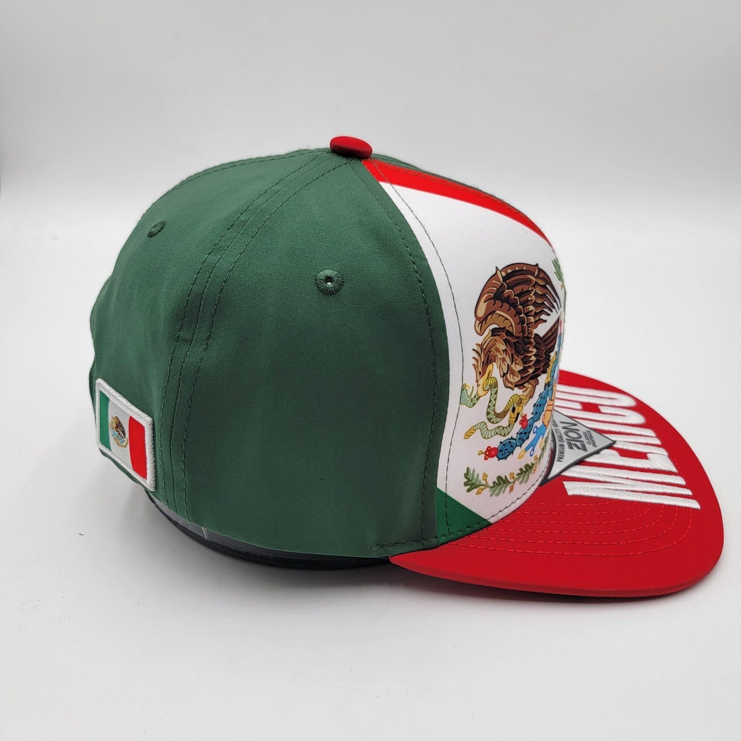 Hecho En Mexico Hat Cap Snap Back Green Red Eagle Flag Embroidered Mens Zion3