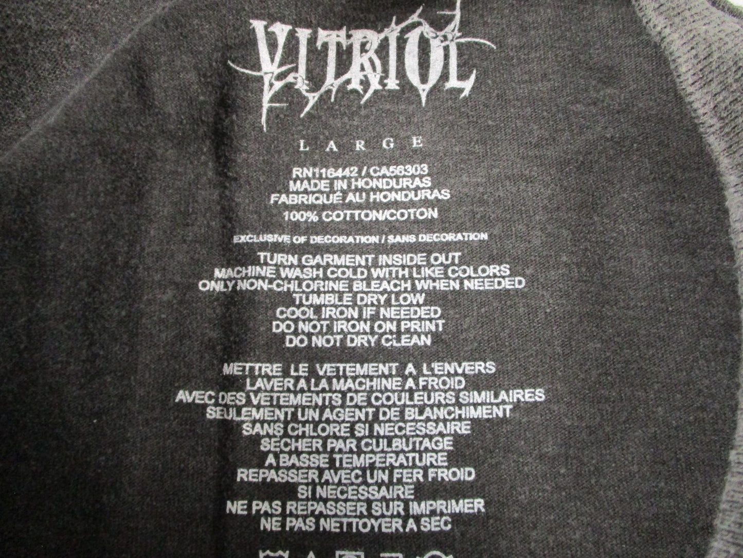Vitriol Shirt Mens Lg Black Grim Reaper Skull Purple Graphic Tee Gothic 1373742