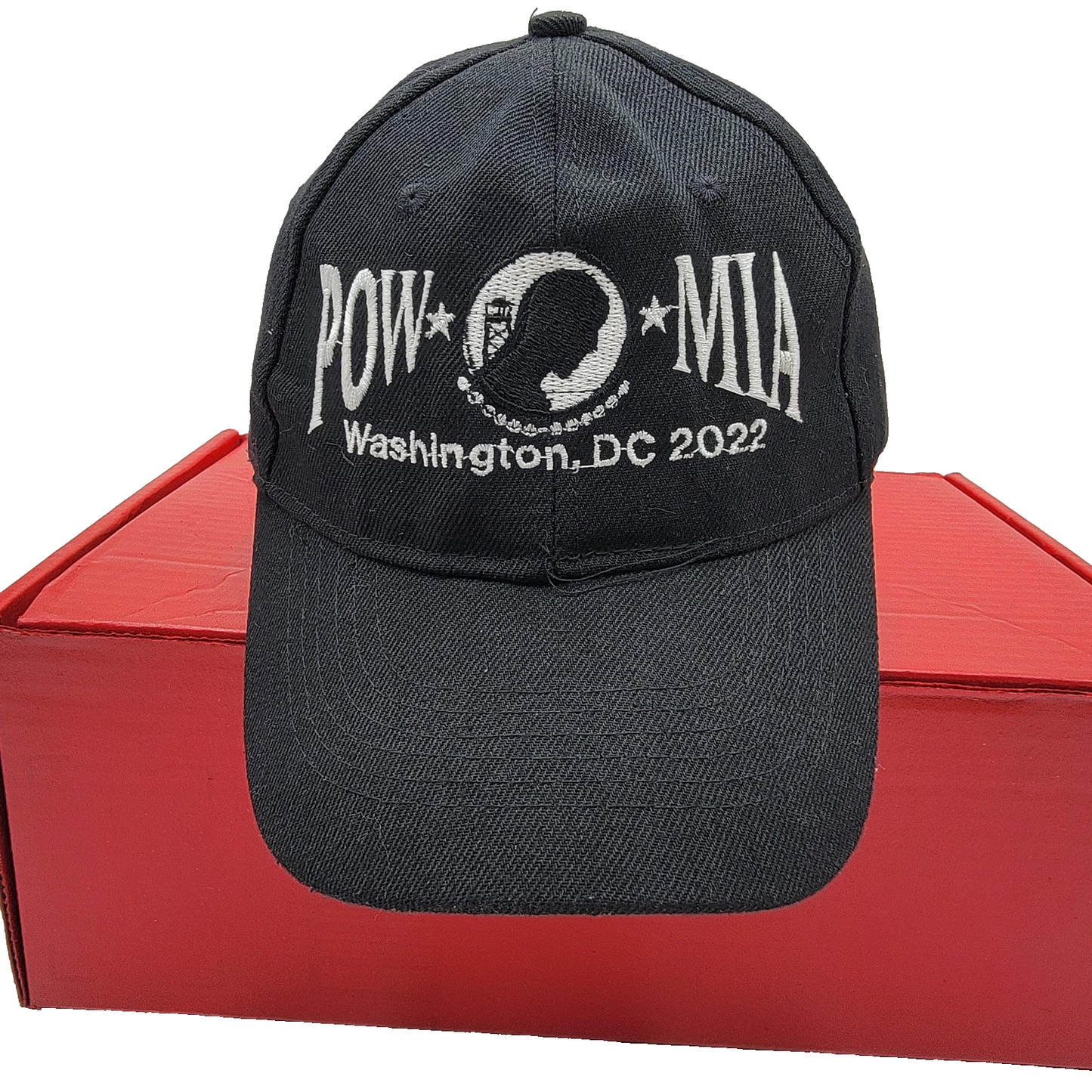POW MIA Hat Cap Strap Back Washington DC 2022 Embroidered Mens Veteran Gift0