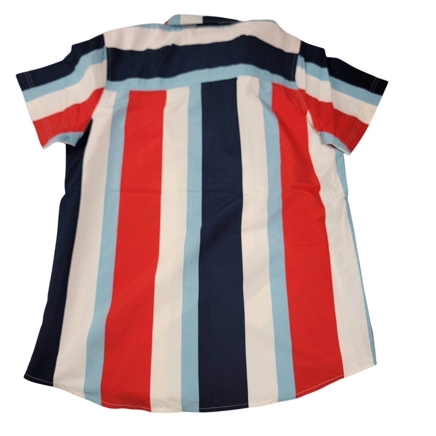 Men's Switch MultiStripe Short Sleeve Buttondown Red/White/Blue Sz S NWT