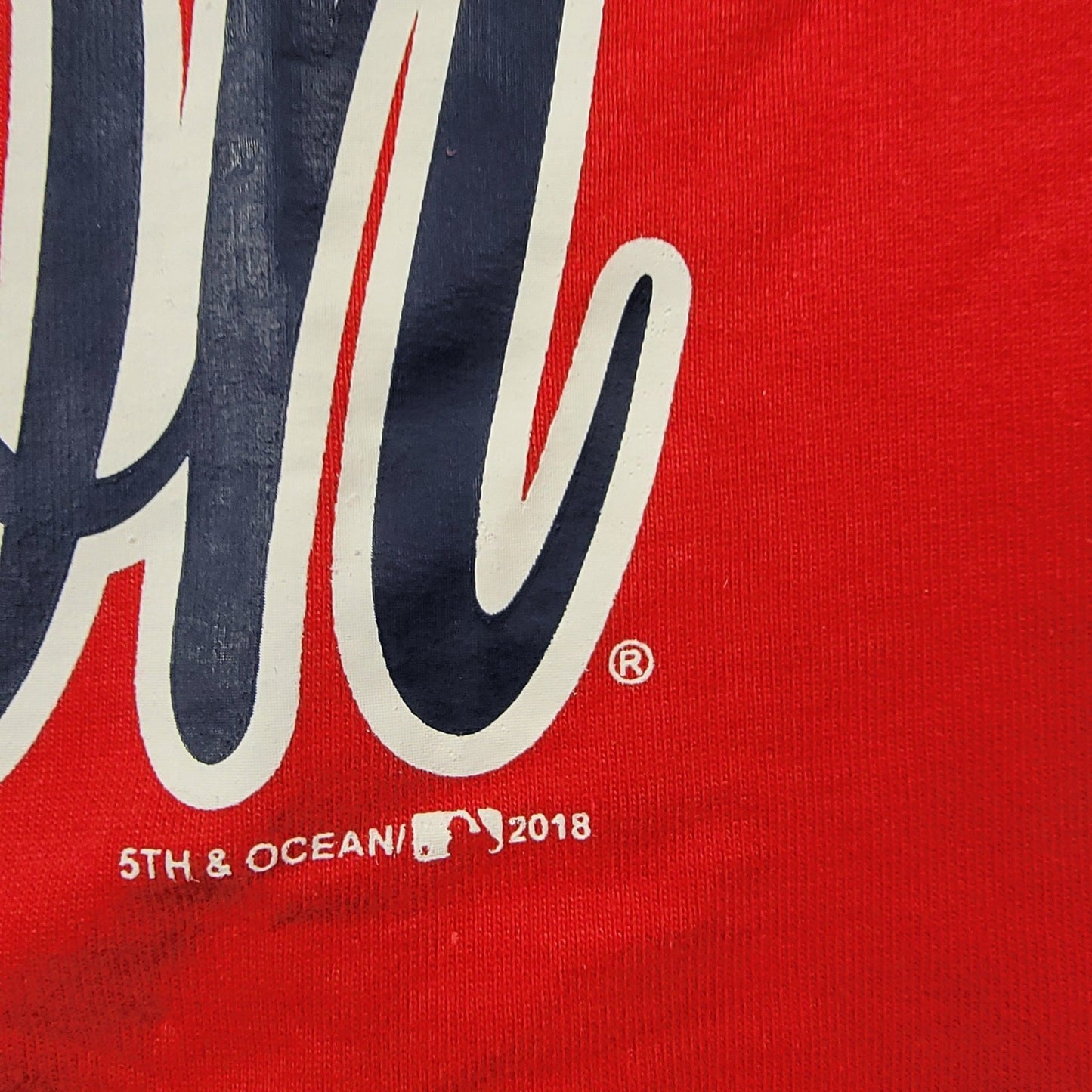 New Era MLB Washington Nationals Hoodie Mens 2XL Red White ZipUp Sweatshirt 5184