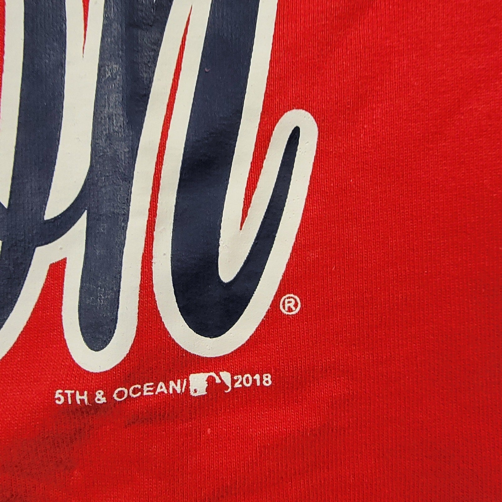 New Era MLB Washington Nationals Hoodie Mens 2XL Red White ZipUp Sweatshirt 5184