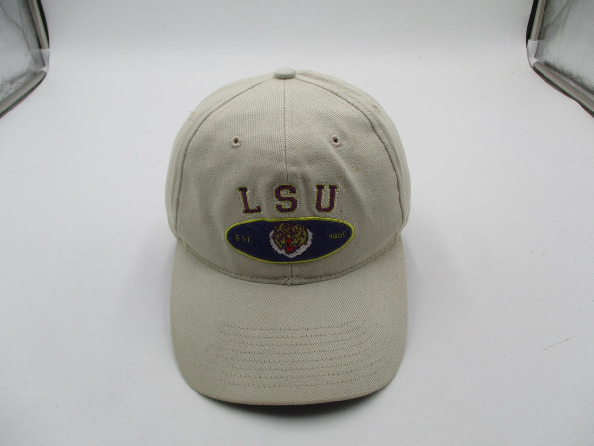 LSU Tigers Hat Cap Strap Back One Size Beige NCAA Football Twins Enterprise Mens2