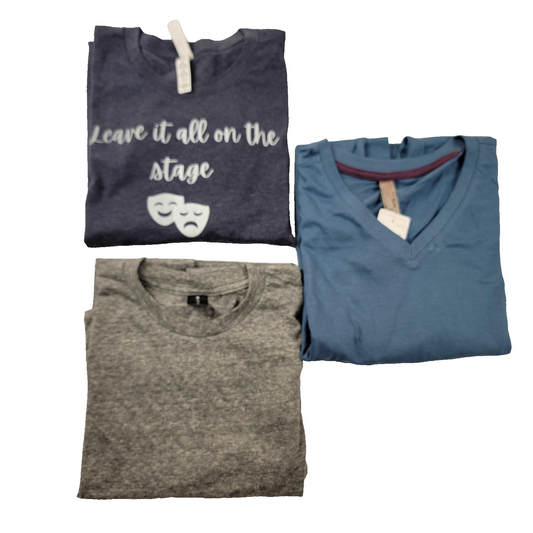3 Pk Sz Medium Tees 'Leave it all on the Stage' MTL & Optima