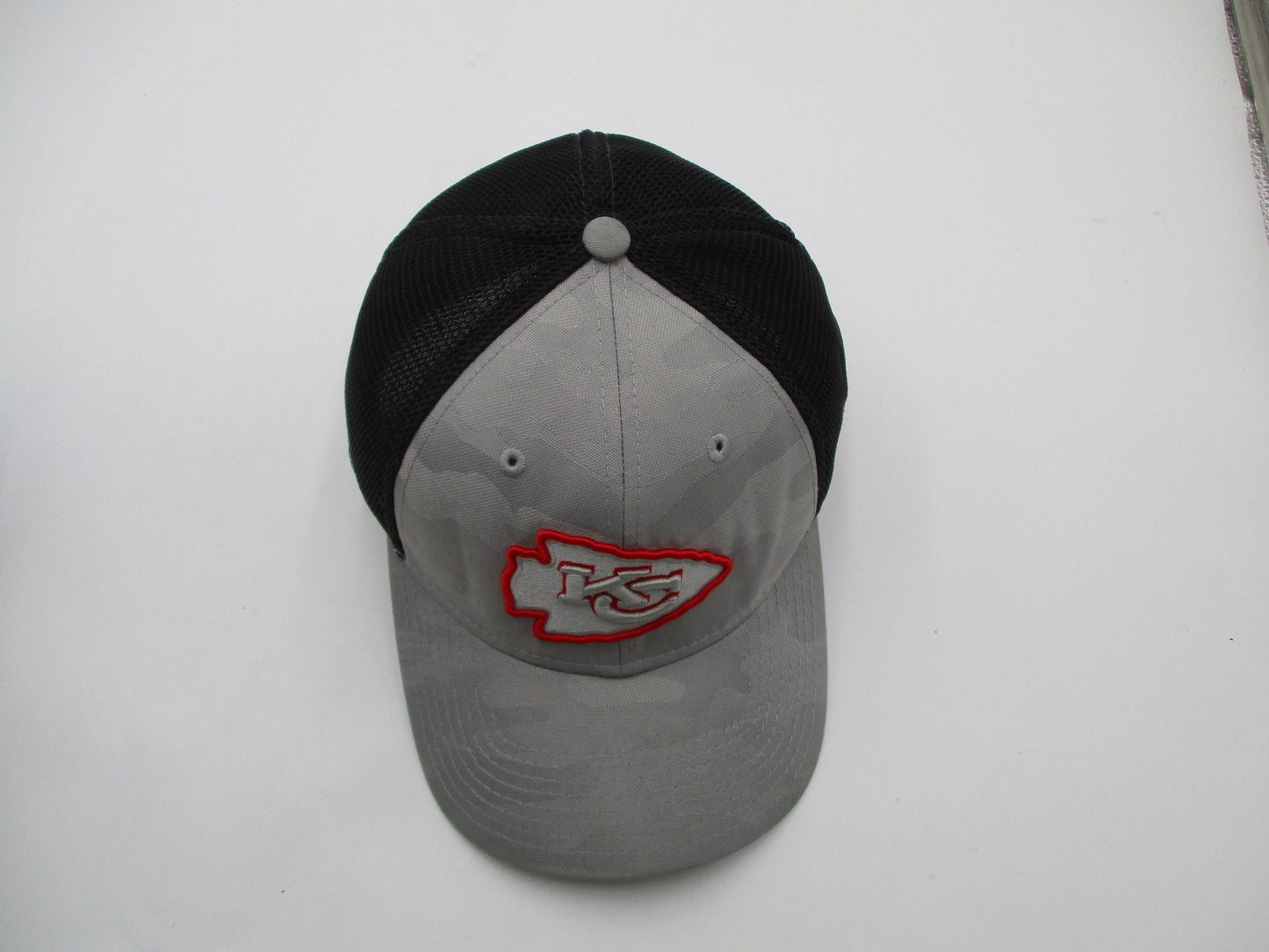 Kansas City Chiefs Hat Cap Fitted Gray Camo NFL Football New Era Mens Mesh9