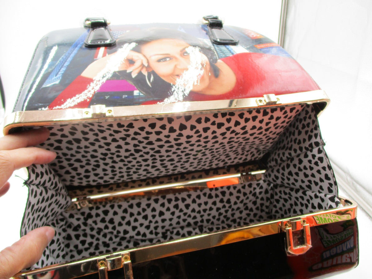Fashion Handbags Satchel Michelle Obama Womens Multicolor Patriotic Graphic USA13