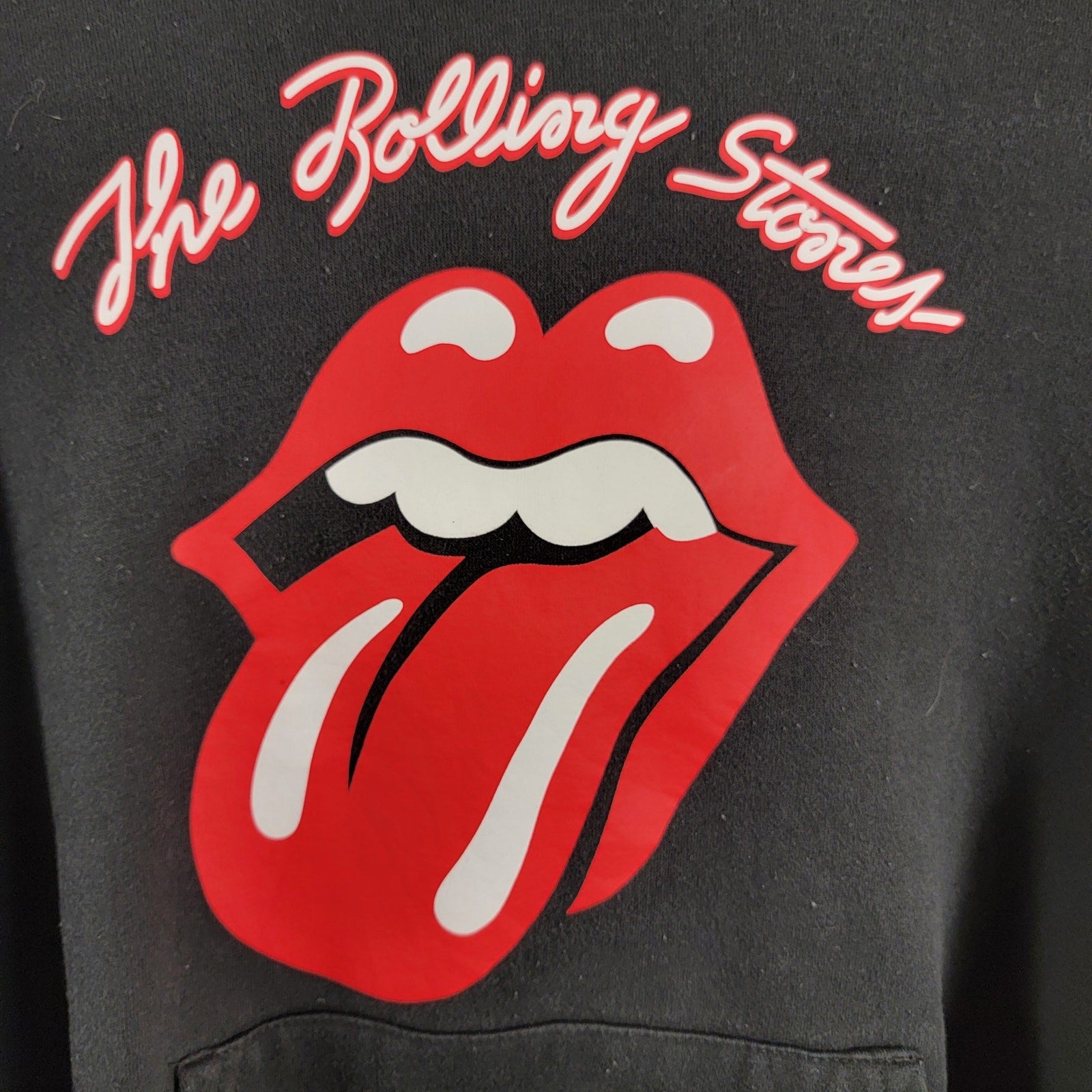 Rolling Stones Black Pullover Hoodie  Size Medium