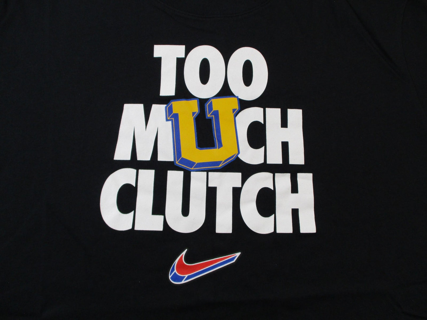 Nike DriFIT Too Much Clutch Mens Large Black Basketball Graphic Tee 152315243