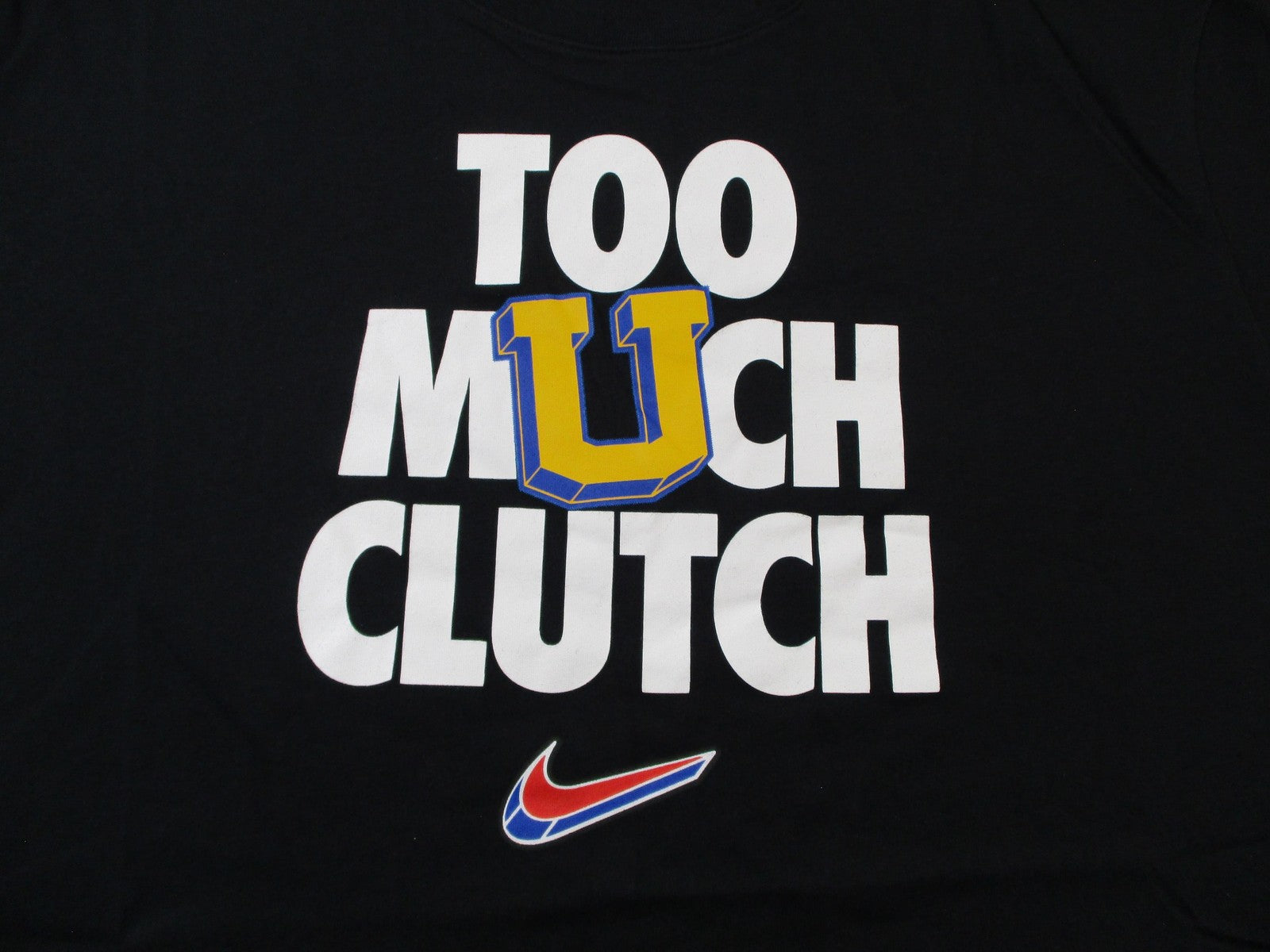 Nike DriFIT Too Much Clutch Mens Large Black Basketball Graphic Tee 152315243