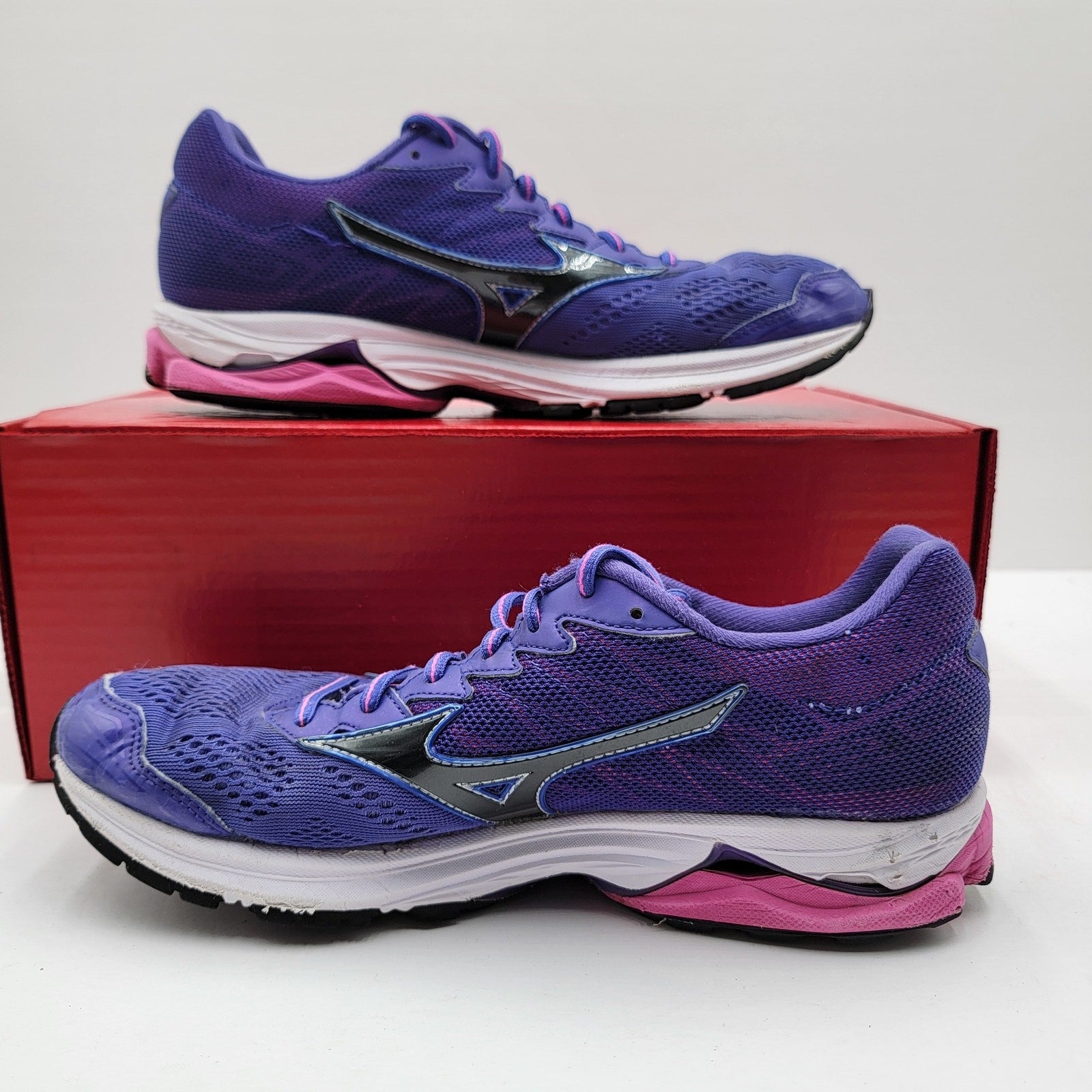 Women's Mizuno Wave Rider 20 Purple/Pink Sz 9 (251) J1GD1703091