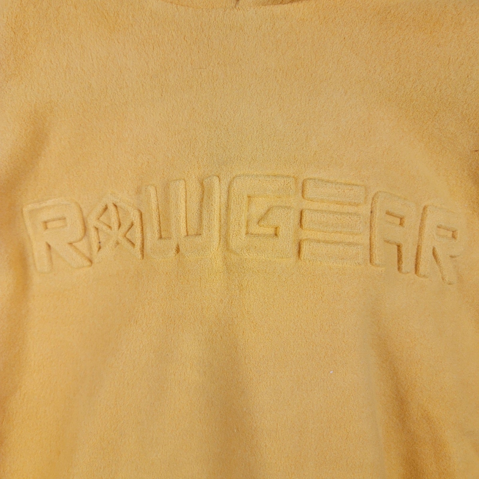 RawGear Oversized Pullover 1/3 Zip Fleece Jacket Yellow Sz M4