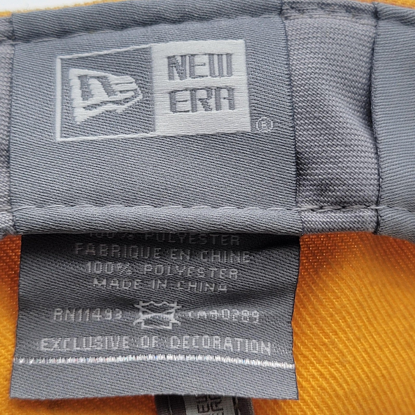 Pittsburgh Steelers Hat Cap Fitted Mens 8 Yellow NFL Football New Era Polyester5