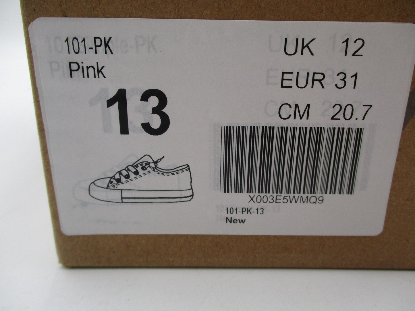 Weestep Originals Shoes Kids Size 13 Pink Canvas Low Top Lace Up Sneakers13