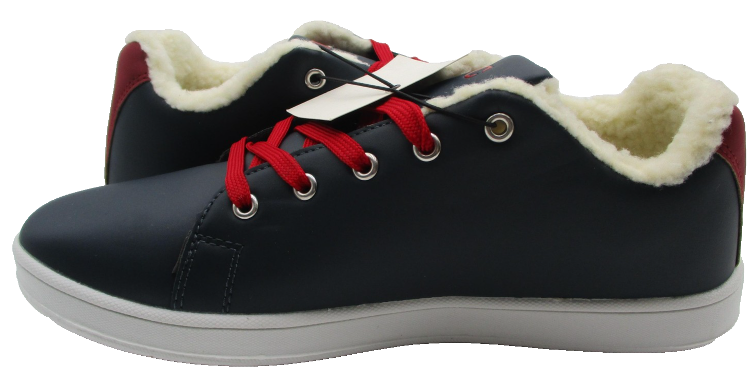 Beverly Hills Polo Club Shoes Mens Sz 10 Blue Faux Fur Lined Casual Sneakers 1U71