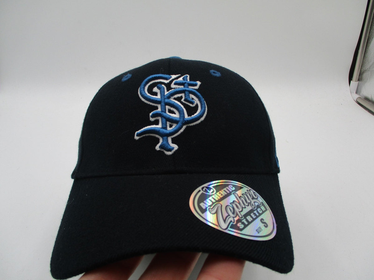 Saints Hat Cap Fitted Mens Small Blue Zephyr Stretch Fit Embroidered Script3