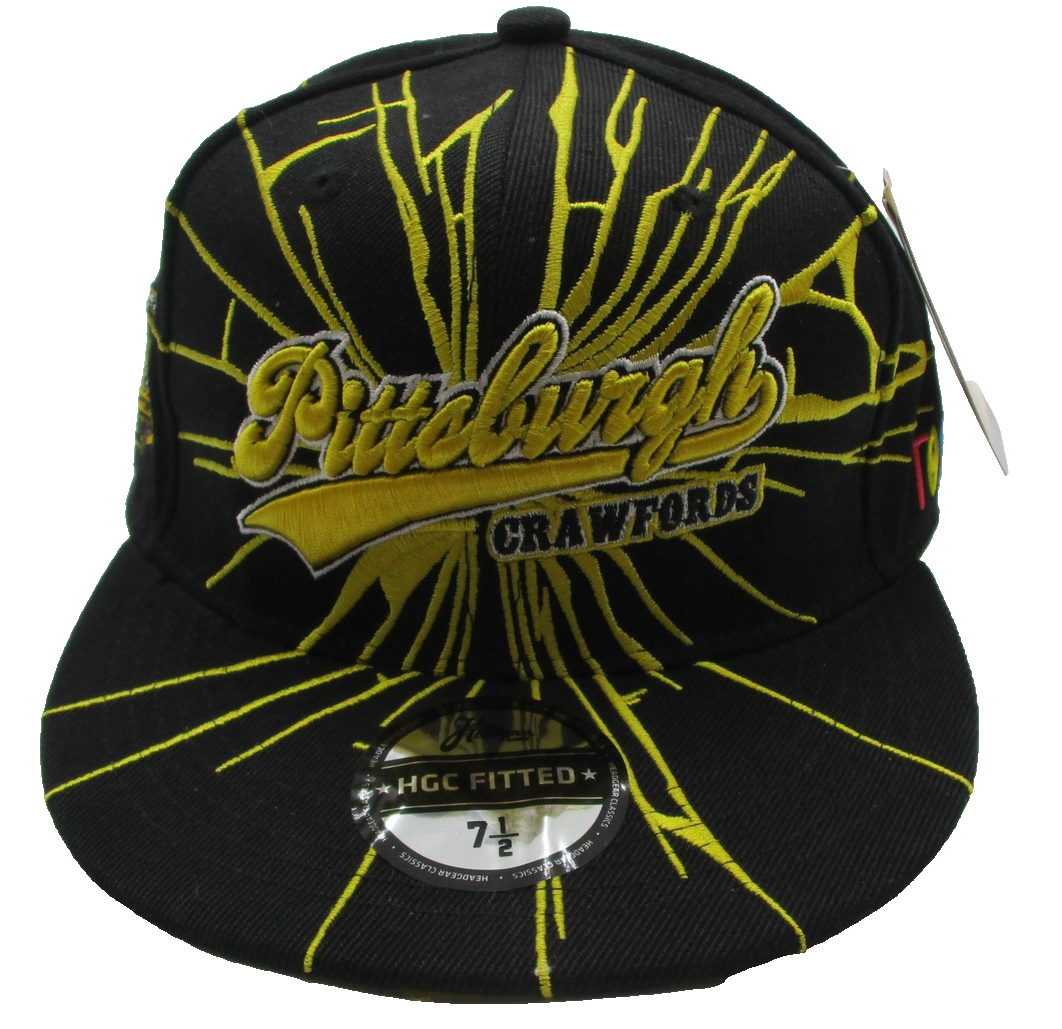 Pittsburgh Crawfords Hat Cap Fitted 7 1/2 Black Negro Leagues Baseball TISA HGC0